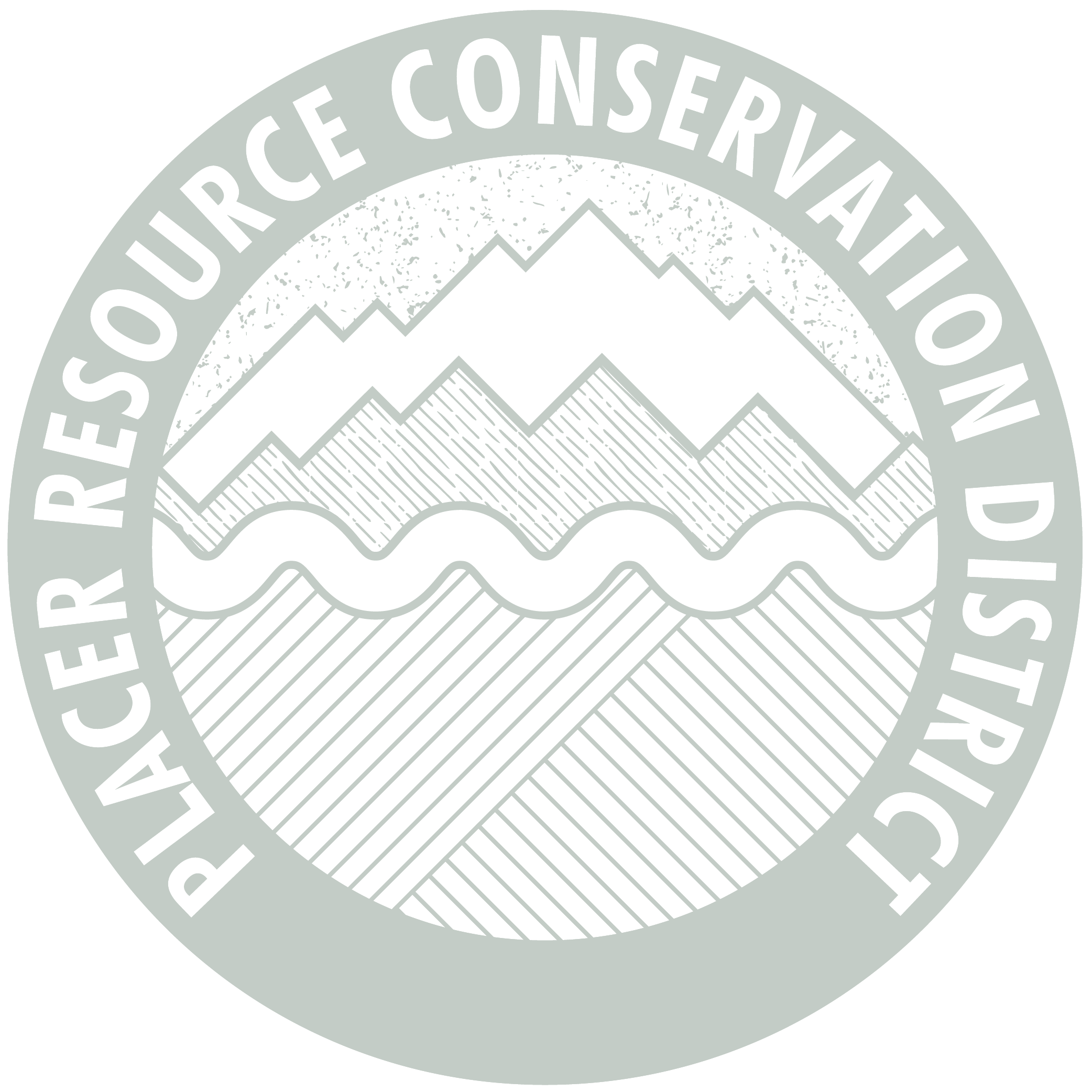 Grayscale version of Placer RCD logo.